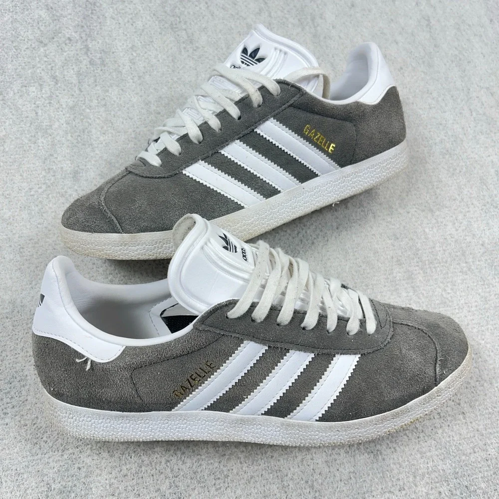 Adidas Gazelle Men Size 7.5 Grey Casual Athletic Sneakers Shoes Walking BB5480